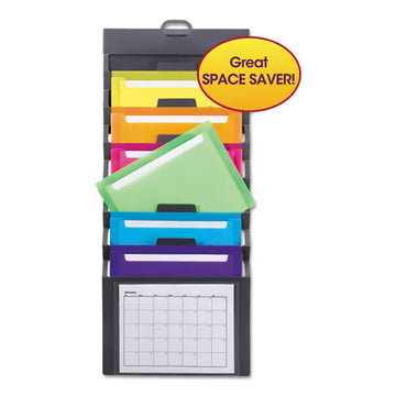 Smead® Cascading Wall Organizer, 6 Sections, Letter, 14.25 X 36.25, Gray-assorted Colors freeshipping - TVN Wholesale